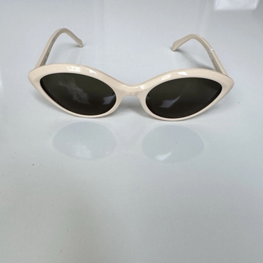 Celine CL40264U 25N Shiny Ivory/Khaki 57-20-140 RX Sunglasses New Authentic $420 - Picture 6 of 16